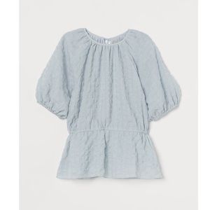 Puff Sleeve Peplum Top